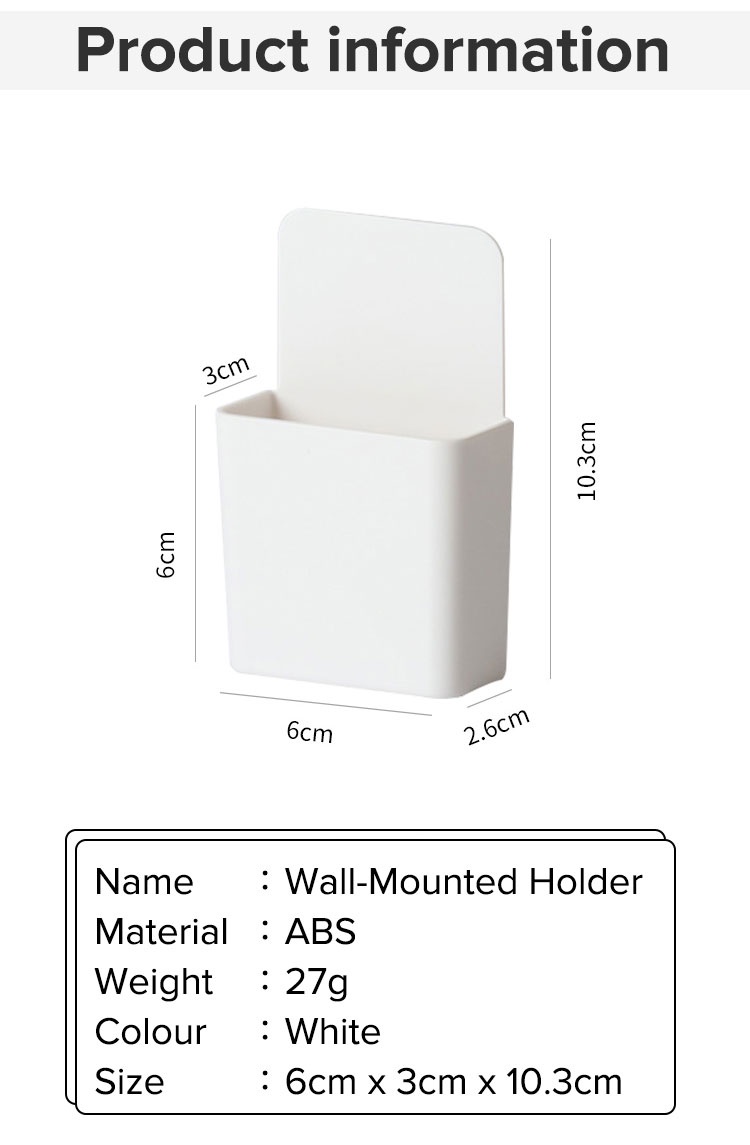 Wall Mounted Holder Punch-free Storage Box-9